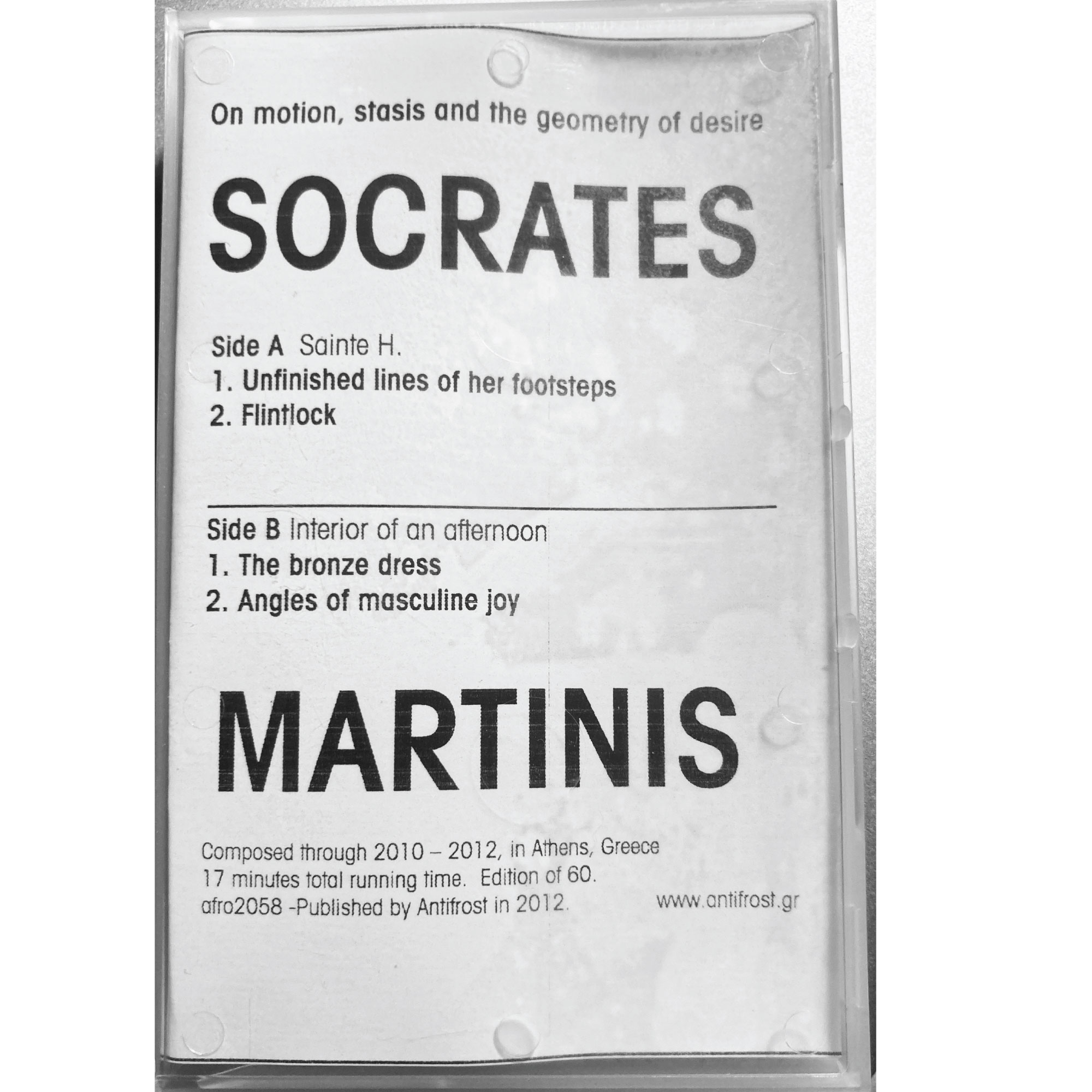 Socrates Martinis – On motion, stasis and the geometry of desire